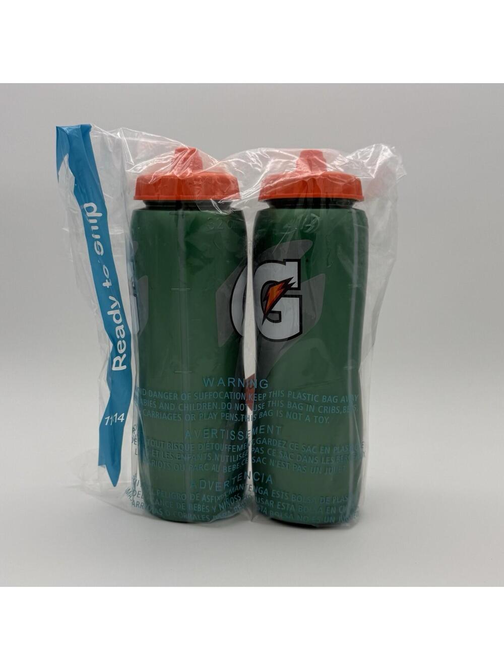 Gatorade 32 Oz Contour Squeeze Sport Water Bottle Workout Fitness, 2 Pack